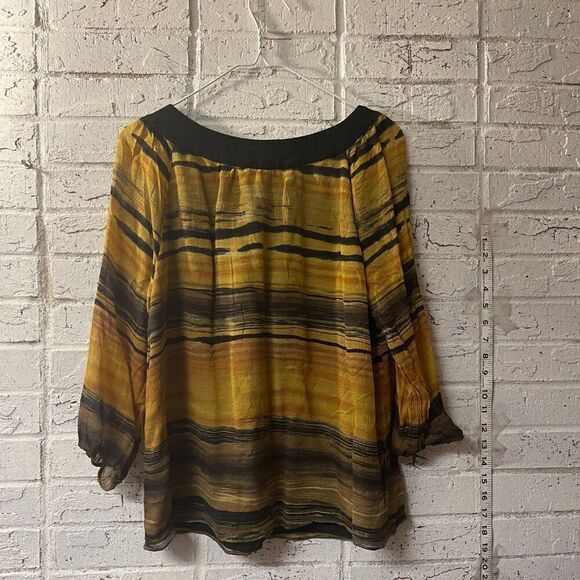 Anne Klein Striped Blouse M - Picture 7 of 11